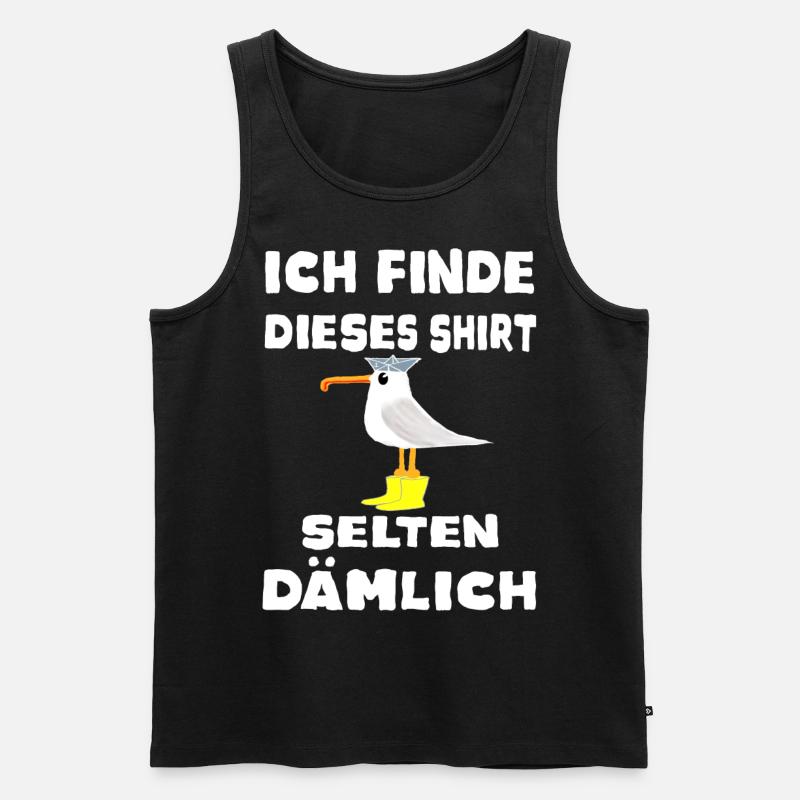 Möwe Spruch Moin Funshirt Geschenk Idee lustig - Männer Premium Bio Tank Top - Schwarz