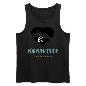 Forever my, partner, friend, child, gift - Men's Premium Organic Tank Top - black - Front - AI Model Male 178 light (178cm)