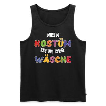 Fasching Karneval Shirt Kostüm Wäsche lustig - Männer Premium Bio Tank Top - Schwarz - Vorne - Michal (187cm)