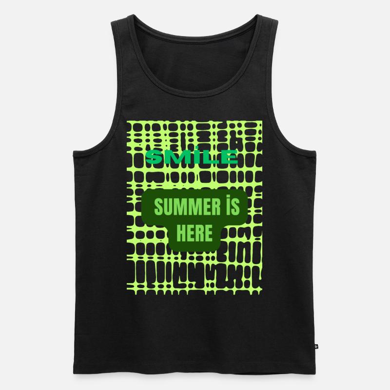 sommer tshirt - Männer Premium Bio Tank Top - Schwarz