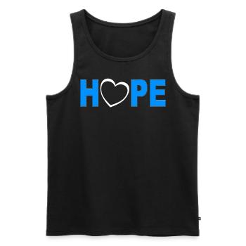Hope with heart - Men's Premium Organic Tank Top - black - Front - Michal (187cm)