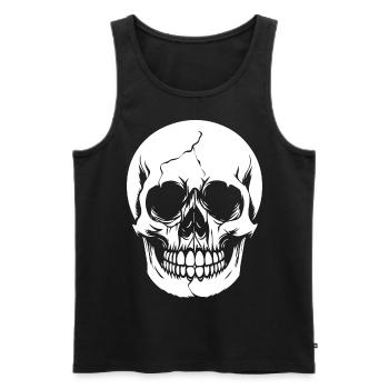 Horror Schädel Schädel Kunst Totenkopf Gothic Heavy Metal - Männer Premium Bio Tank Top - Schwarz - Vorne - AI Model Male 178 light (178cm)