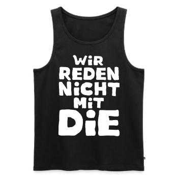Diva Arrogance Saying Sayings Funny Gift - Men's Premium Organic Tank Top - black - Front - Michal (187cm)