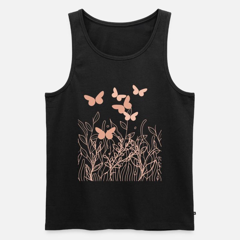 Sommerwiese - Männer Premium Bio Tank Top - Schwarz