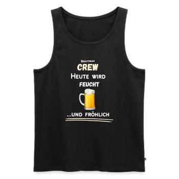 Junggesellenabschied Team Bräutigam Crew - Männer Premium Bio Tank Top - Schwarz - Vorne - Michal (187cm)