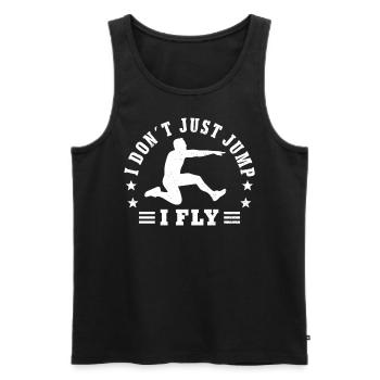 Leichtathletik Leichtathlet Weitspringer Geschenk - Männer Premium Bio Tank Top - Schwarz - Vorne - AI Model Male 178 light (178cm)