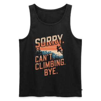 Klettern Freeclimbing felsklettern Spruch - Männer Premium Bio Tank Top - Schwarz - Vorne - AI Model Male 178 light (178cm)
