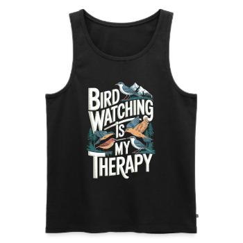 Vogelbeobachtung Ornithologe Vögel - Männer Premium Bio Tank Top - Schwarz - Vorne - Michal (187cm)