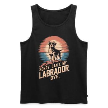Labrador with sunglasses vintage saying - Men's Premium Organic Tank Top - black - Front - Michal (187cm)