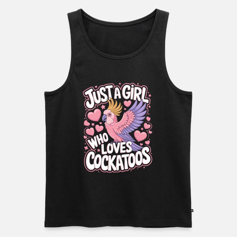 Kakadu Papagei Mädchen Spruch - Männer Premium Bio Tank Top - Schwarz