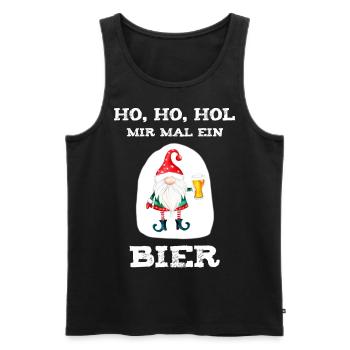 HO HO HOL mir mal ein Bier Weihnacht Noël - Débardeur bio Premium Homme - noir - Devant - Michal (187cm)