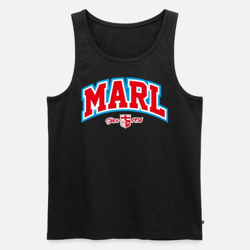 MARL - Männer Premium Bio Tank Top - Schwarz
