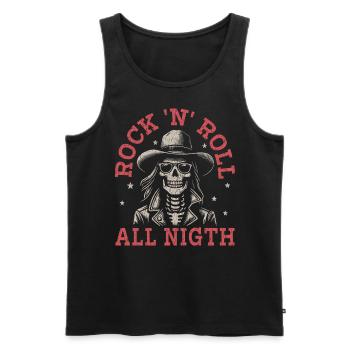Rock - Männer Premium Bio Tank Top - Schwarz - Vorne - Michal (187cm)