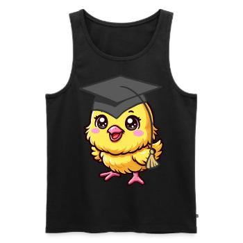 Küken Student studieren Einschulung Kinder - Männer Premium Bio Tank Top - Schwarz - Vorne - Michal (187cm)