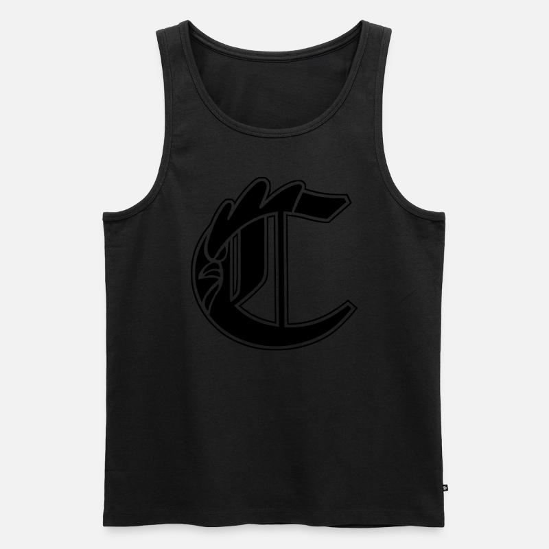 C Monogramm II - Männer Premium Bio Tank Top - Schwarz