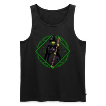 Wicked Design Elphaba Mystisch Mit Zauberstab - Männer Premium Bio Tank Top - Schwarz - Vorne - AI Model Male 178 light (178cm)