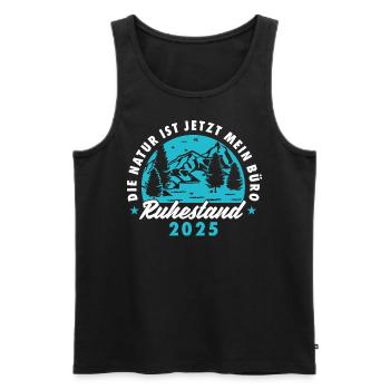 Ruhestand 2025 Abschiedsgeschenk für Rentner - Männer Premium Bio Tank Top - Schwarz - Vorne - Michal (187cm)