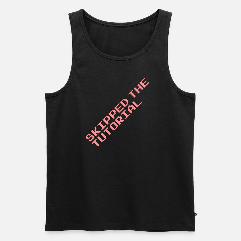 skipped the tutorial black - Männer Premium Bio Tank Top - Schwarz