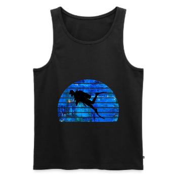 diver - Men's Premium Organic Tank Top - black - Front - AI Model Male 178 light (178cm)