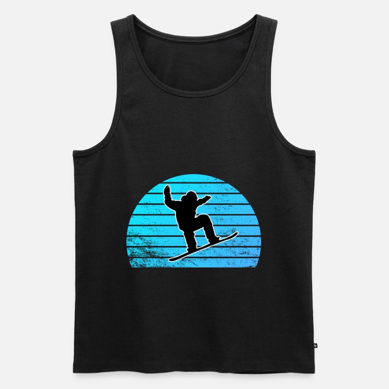 Snowboard - Männer Premium Bio Tank Top - Schwarz