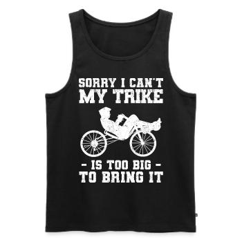 Velomobil | Recumbent Trike Triker Sport Geschenk - Männer Premium Bio Tank Top - Schwarz - Vorne - AI Model Male 178 light (178cm)