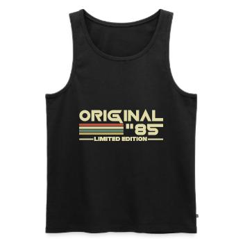1985 - Männer Premium Bio Tank Top - Schwarz - Vorne - Michal (187cm)