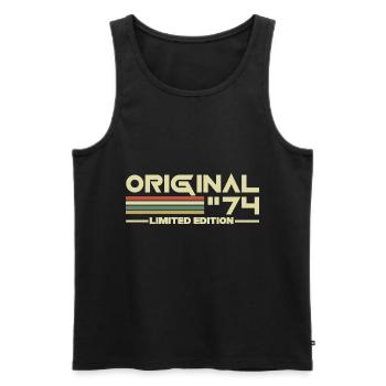 1974 - Men's Premium Organic Tank Top - black - Front - Michal (187cm)