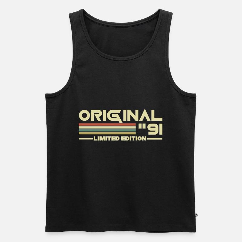 1991 - Männer Premium Bio Tank Top - Schwarz