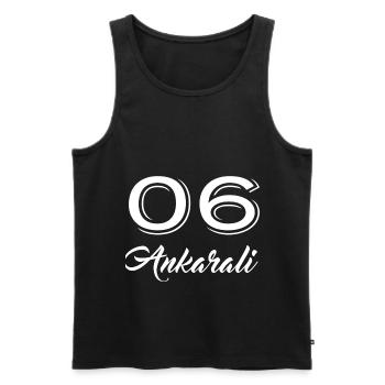 Ankarali T-Shirt 06 Memleket Ankara Türkiye Shirt - Men's Premium Organic Tank Top - black - Front - Michal (187cm)