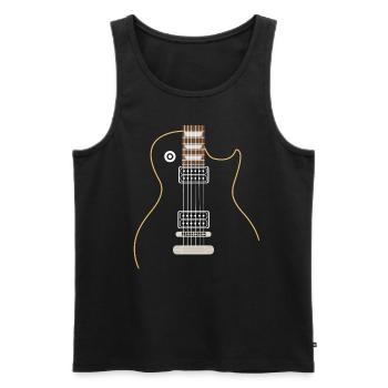 Electric Guitar | Les Paul, Band, Concert - Men's Premium Organic Tank Top - black - Front - Michal (187cm)