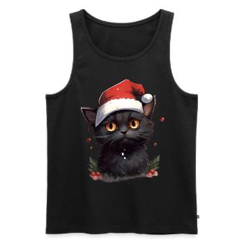 Schnurrbart-Wünsche - Männer Premium Bio Tank Top - Schwarz - Vorne - Michal (187cm)