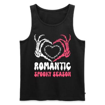 Romantische Jahreszeit-Herz-Stimmung Halloween - Männer Premium Bio Tank Top - Schwarz - Vorne - Michal (187cm)