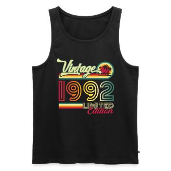 Original vintage 1992 30th birthday gift - Men's Premium Organic Tank Top - black - Front - Michal (187cm)