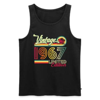 Original vintage 1967 55th birthday gift - Men's Premium Organic Tank Top - black - Front - Michal (187cm)