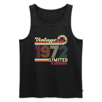 Original vintage 1972 50th birthday gift - Men's Premium Organic Tank Top - black - Front - Michal (187cm)