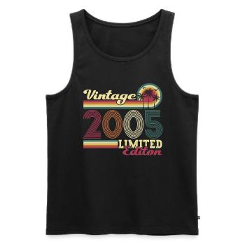 Original vintage 2005 17th birthday gift - Men's Premium Organic Tank Top - black - Front - Michal (187cm)
