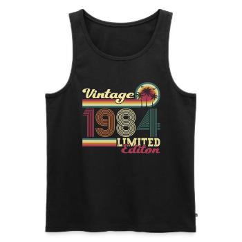 Original vintage 1984 39th birthday gift - Men's Premium Organic Tank Top - black - Front - Michal (187cm)