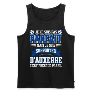 Supporter Football Auxerre Foot Fier Auxerrois - Débardeur bio Premium Homme - noir - Devant - Michal (187cm)