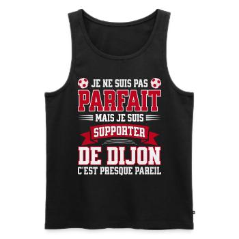Supporter Football Dijon Foot Fier Dijonnais - Débardeur bio Premium Homme - noir - Devant - Michal (187cm)
