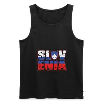 Slowenien - Männer Premium Bio Tank Top - Schwarz - Vorne - Michal (187cm)