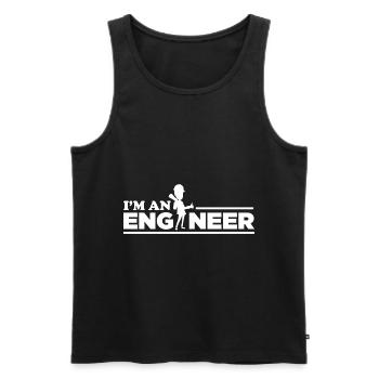Ich bin ein Ingenieur! - Männer Premium Bio Tank Top - Schwarz - Vorne - AI Model Male 178 light (178cm)