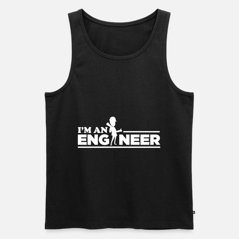 Ich bin ein Ingenieur! - Männer Premium Bio Tank Top - Schwarz