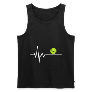 ECG Tennisball cadeau tennis de qualité - Débardeur bio Premium Homme - noir - Devant - Michal (187cm)