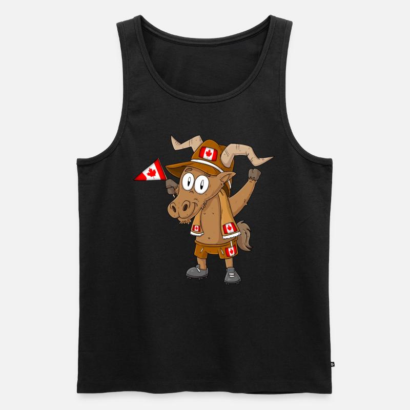 Steinbock Fan Kanada - Männer Premium Bio Tank Top - Schwarz