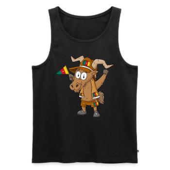 Cameroon Capricorn Fan - Men's Premium Organic Tank Top - black - Front - Michal (187cm)
