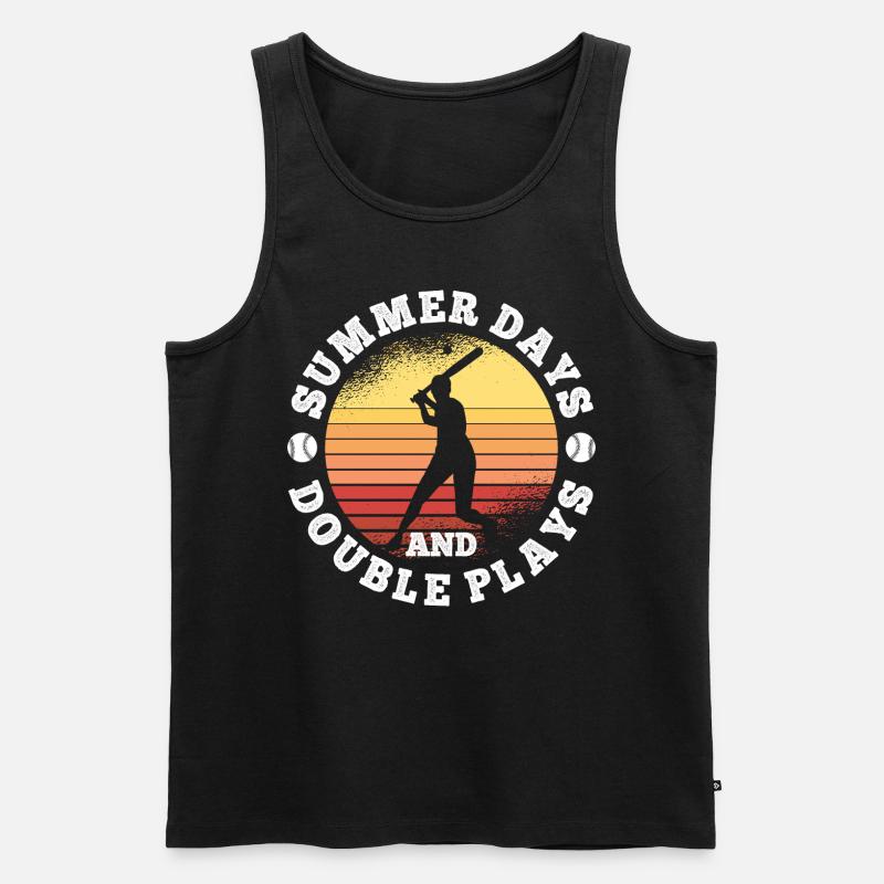 Baseball - Männer Premium Bio Tank Top - Schwarz