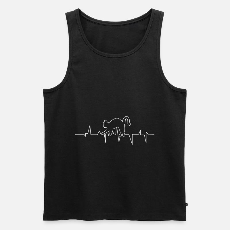 Katze - Männer Premium Bio Tank Top - Schwarz