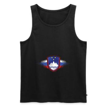 Slowenien - Männer Premium Bio Tank Top - Schwarz - Vorne - Michal (187cm)