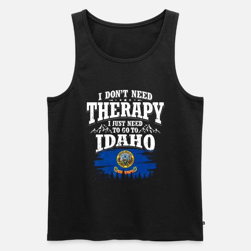 Idaho - Männer Premium Bio Tank Top - Schwarz