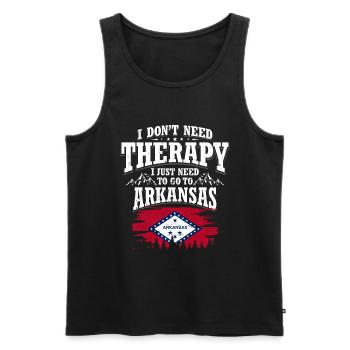 Arkansas - Men's Premium Organic Tank Top - black - Front - AI Model Male 178 light (178cm)